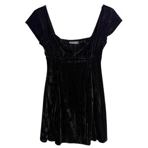 Urban Outfitters black velvet mini dress